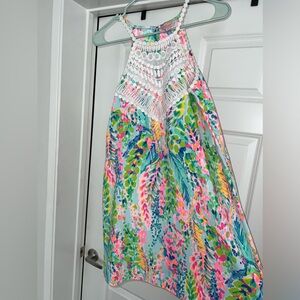 Lilly Pulitzer Pearl Swing Dress Catch The Wave Coral size 0 RARE